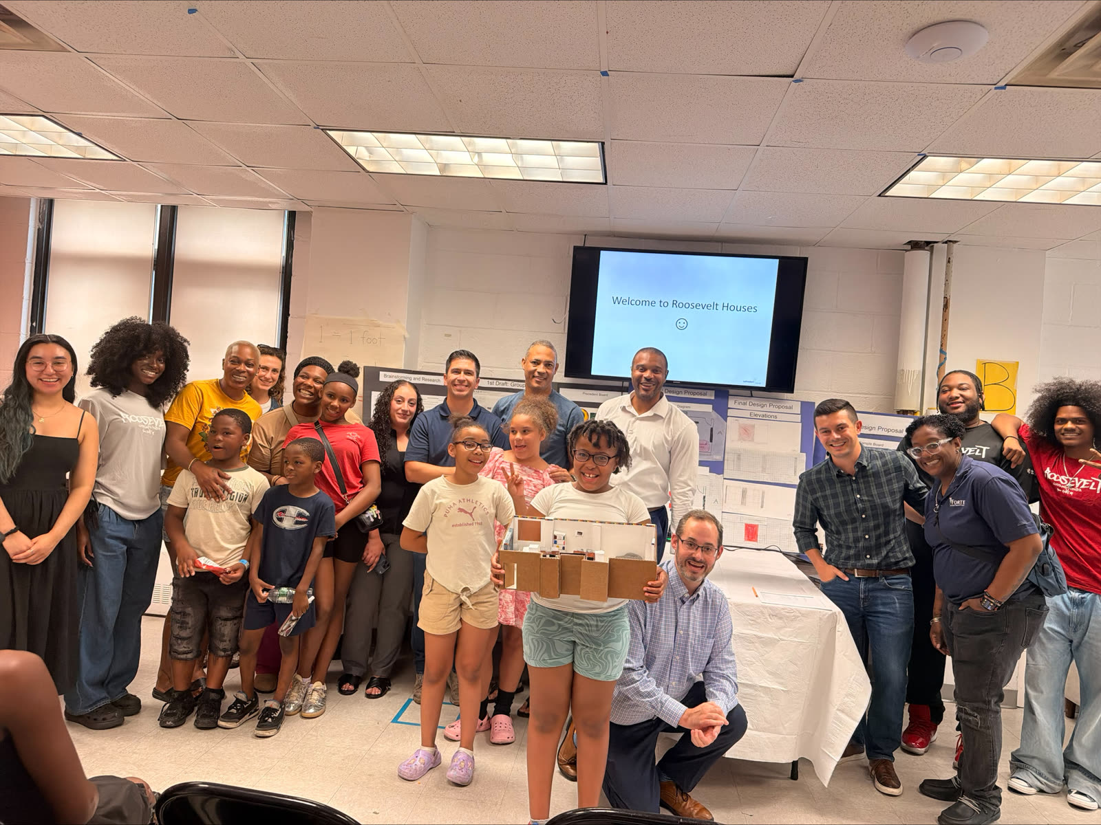 Islandia’s Forte Construction helps Brooklyn students redesign their community room